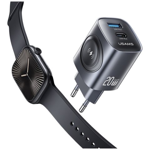 Ładowarka sieciowa USAMS CC293 T67 20W i Watch 1x USB-C 1x USB-A tarnish