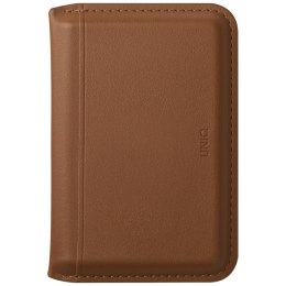 Magnetyczny portfel RFID UNIQ Lyden DS stojak na telefon karmelowy