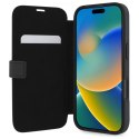Mercedes MEBKP16S23RBGVK i Phone 16 6.1" czarny/black bookcase Leather Wood Imitation