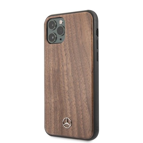 Mercedes MEHCN65VWOLB i Phone 11 Pro Max hard case brązowy/brown Wood Line Walnut