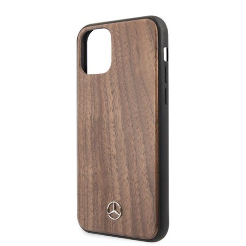Mercedes MEHCN65VWOLB i Phone 11 Pro Max hard case brązowy/brown Wood Line Walnut