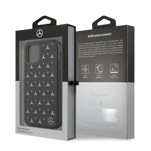 Mercedes MEHCP12LESPBK i Phone 12 Pro Max 6,7" czarny/black hardcase Silver Stars Pattern