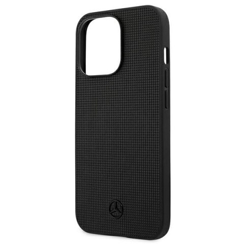 Mercedes MEHCP13LMBLBK i Phone 13 Pro /13 6,1" czarny/black hardcase Leather Meshed Metal Logo