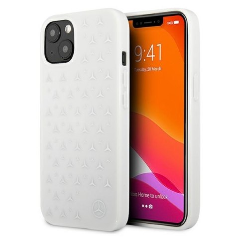 Mercedes MEHCP13MESPWH i Phone 13 / 14/ 15 6.1" biały/white hardcase Silver Stars Pattern