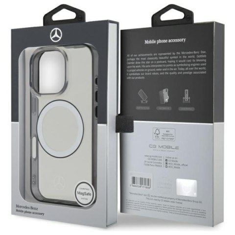 Mercedes MEHMP16X23HUOKC i Phone 16 Pro Max 6.9" transparent hardcase Printed logo Mag Safe