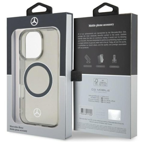 Mercedes MEHMP16X23HUOSK i Phone 16 Pro Max 6.9" czarny/black hardcase Silver Ring Mag Safe