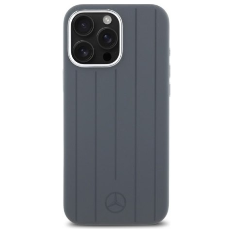 Mercedes MEHMP16X23SUVSA i Phone 16 Pro Max 6.9" szary/grey hardcase Silicone Vertical Tonal Stripes Mag Safe