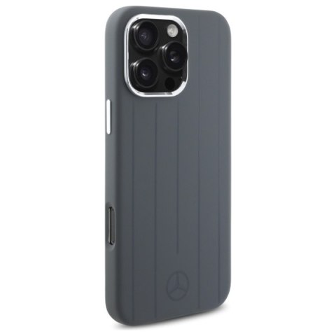 Mercedes MEHMP16X23SUVSA i Phone 16 Pro Max 6.9" szary/grey hardcase Silicone Vertical Tonal Stripes Mag Safe