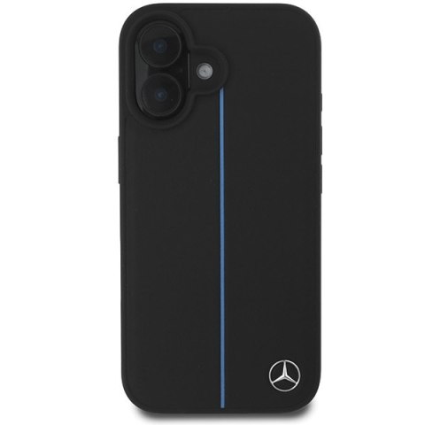 Mercedes MEHMP16S23RURBK i Phone 16 6.1" czarny/black hardcase MB Blue Line Leather Mag Safe
