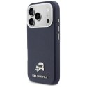 Etui Karl Lagerfeld Karl & Choupette Head Pins Saffiano Mag Safe do i Phone 17 Pro Max niebieski