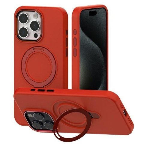 Mercury Mag Safe Stand Silicone i Phone 15Pro Max 6,7" czerwony /red