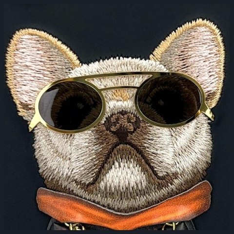 Nimmy etui i Phone 16 6.1" czarny/black Glasses Cool Dog