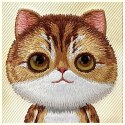 Nimmy etui i Phone 16 Pro 6.3" khaki Big Eyed Pet 2.0 Cat