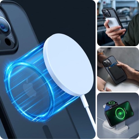 Etui Tech-Protect MagMat MagSafe do iPhone 15 - Matowe Błękitne