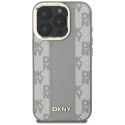 Etui DKNY Checke red Pattern Magsafe do i Phone 16 Pro beżowy
