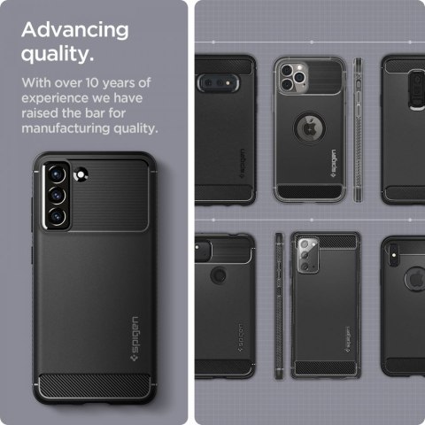 Etui Spigen Rugged Armor do Galaxy S21 FE - Matowe Czarne