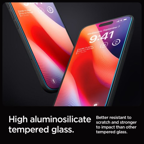 Szkło hartowane Spigen Glas.tR 'EZ Fit' 2-Pack iPhone 16 Pro / 17 / 17 Pro przezroczyste