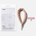 Rinkge Holder & Puffer Hand Strap Floral Pink