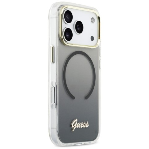 Etui Guess IML Gradient Script Metal Mag Safe do i Phone 17 Pro Max czarny