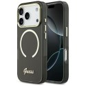 Etui Guess IML Script Metal Mag Safe do i Phone 17 Pro Max czarny