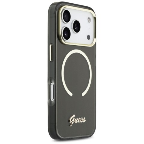 Etui Guess IML Script Metal Mag Safe do i Phone 17 Pro czarny