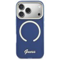 Etui Guess IML Script Metal Mag Safe do i Phone 17 Pro niebieski