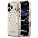 Etui Guess IML Script Metal Mag Safe do i Phone 17 Pro różowy