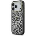Etui Guess Leopard Glitter Mag Safe do i Phone 17 Pro Max czarny
