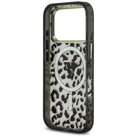 Etui Guess Leopard Glitter Mag Safe do i Phone 17 Pro czarny