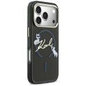 Etui Karl Lagerfeld IML Choupettes Karl Script Logo Mag Safe do i Phone 17 Pro czarny