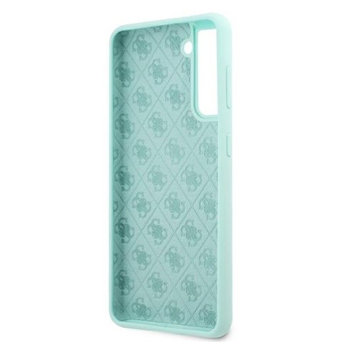 Guess GUHCS21MLSLMGLB S21+ G996niebieski/blue hardcase Silicone Script Metal Logo