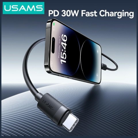 Kabel USAMS U94 30W USB-C do Lightning 1m czarny