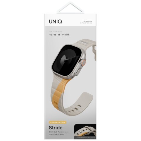 Pasek UNIQ Stride De Rubber do Apple Watch 49/46/45/44mm beżowy