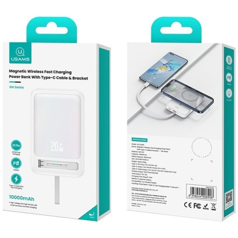 Powerbank USAMS XM Series CD219 10000m Ah Magnetic Wireless czarny