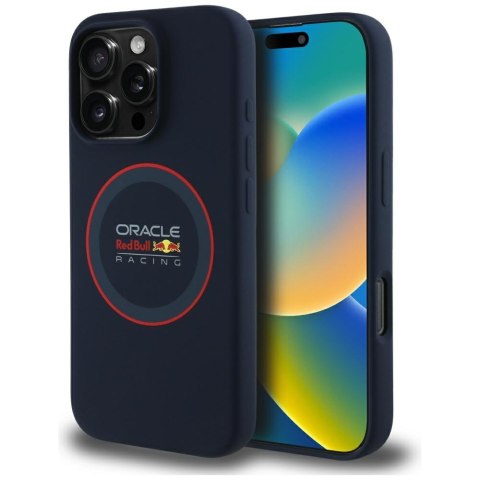 Red Bull RBHMP16X24SIILVR i Phone 16 Pro Max 6.9" hardcase granatowy/navy Silicone Red Ring Mag Safe