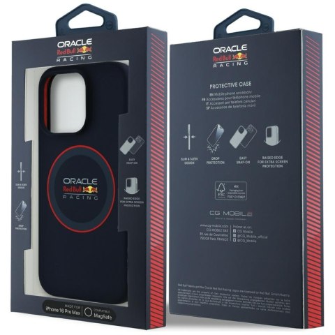 Red Bull RBHMP16X24SIILVR i Phone 16 Pro Max 6.9" hardcase granatowy/navy Silicone Red Ring Mag Safe