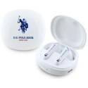Słuchawki TWS US Polo DH Logo stacja dokująca biały