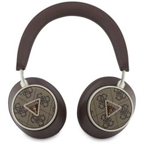 Słuchawki nauszne Guess 4G Triangle Logo Bluetooth ENC brązowy