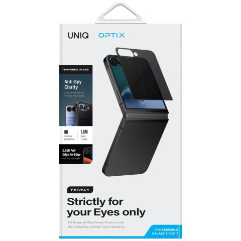 Szkło hartowane prywatyzujące UNIQ Optix Privacy do Samsung Galaxy Z Flip 7