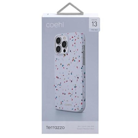 UNIQ etui Coehl Terrazzo i Phone 13 Pro Max 6,7" biały/natural white