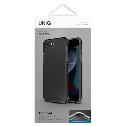 UNIQ etui Combat i Phone SE 2022 / SE2020 /7/8 czarny/carbon black