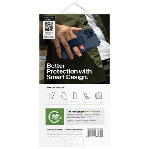 UNIQ etui Heldro Mag i Phone 15 Pro 6.1"Magclick Charging czarny/vapour smoke