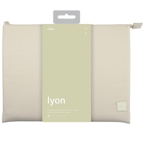 UNIQ etui Lyon laptop Sleeve 14"beżowy/seasalt light beige Waterproof RPET