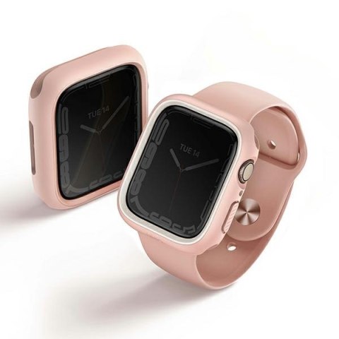 UNIQ etui Moduo Apple Watch Series 4/5/6/7/8/9/SE/SE2/SE3 44/45mm różowy-biały/blush-white