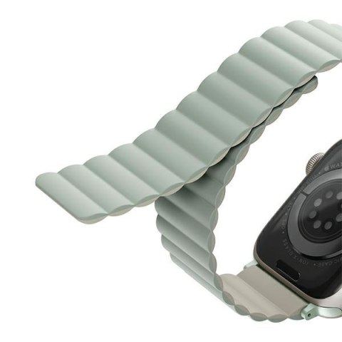 UNIQ pasek Revix Apple Watch Series 1/2/3/4/5/6/7/8/9/SE/SE2/SE3 38/40/41mm. Reversible Magnetic zielony-beżowy/sage-beige