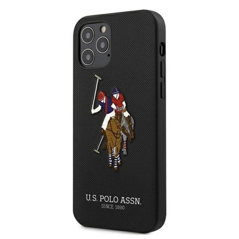 US Polo USHCP12LPUGFLBK i Phone 12 Pro Max 6,7" czarny/black Polo Embroidery Collection