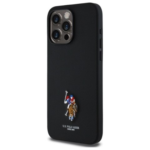 US Polo USHCP15XPEMK i Phone 15 Pro Max 6,7" czarny/black Embroide red DH Color