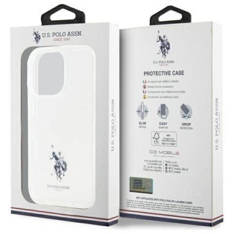 US Polo USHCP15XUSMT i Phone 15 Pro Max 6.7" przezroczysty/transparent IML Printed Double Horse Logo