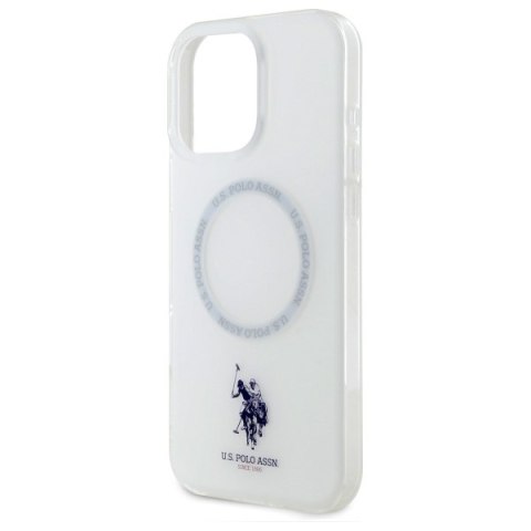 US Polo USHMP16LHOCLDPW i Phone 16 Pro 6.3" biały/white IML Ring Mag Safe