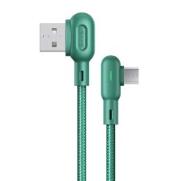 USAMS Kabel Micro USB 2A 1,2mkątowy u57 zielony/green SJ458USB02 (US-SJ458)